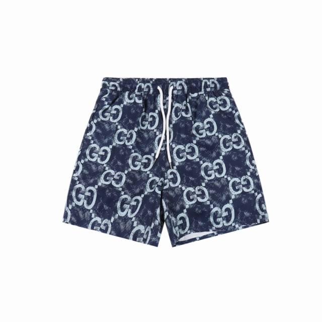 Gucci 25Ss Double G Full Print Tie-Dye Beach Shorts 25Ss new style is a must-hav