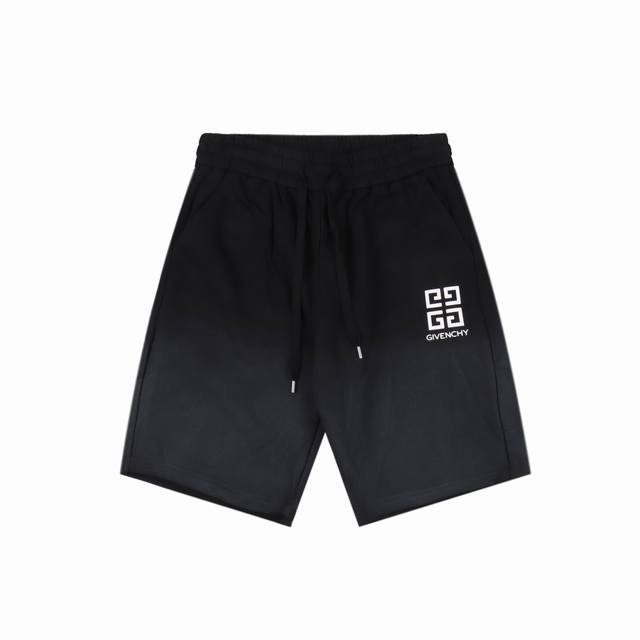Givenchy 25Ss inkjet gradient distressed glue-fused grid letter logo shorts Care
