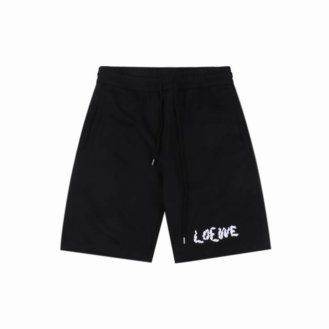 Loewe pocket patchwork logo embroidered shorts The fabric is made of 400G pure c