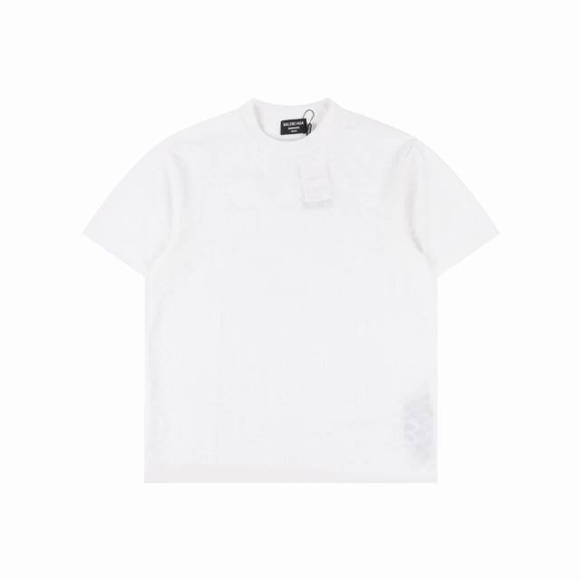 Balenciaga 25Ss dark pattern full print double B jacquard short-sleeved T-shirt