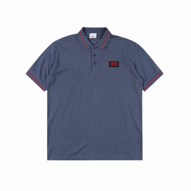 Burberry Bbr short-sleeved polo shirt with square letters on the chest The colla