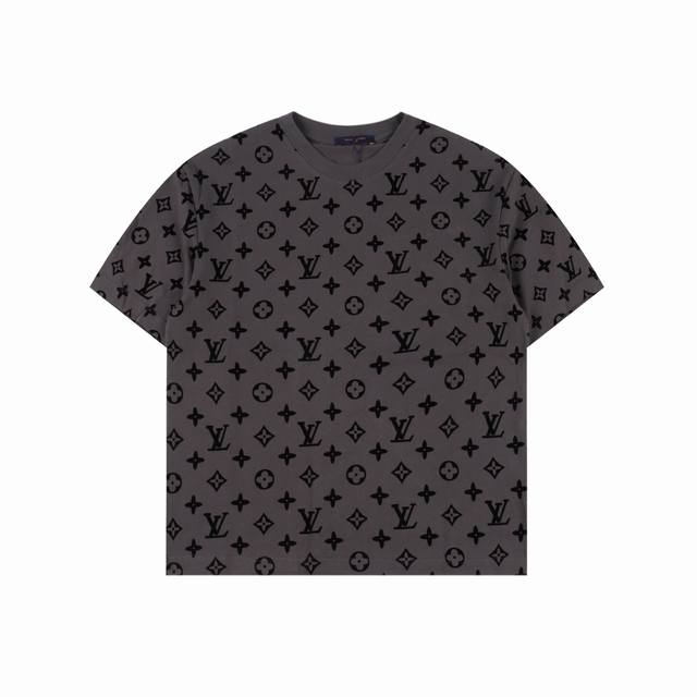 Fendi 24Ss Ff full print flocked short sleeves Machine washing is strictly prohi