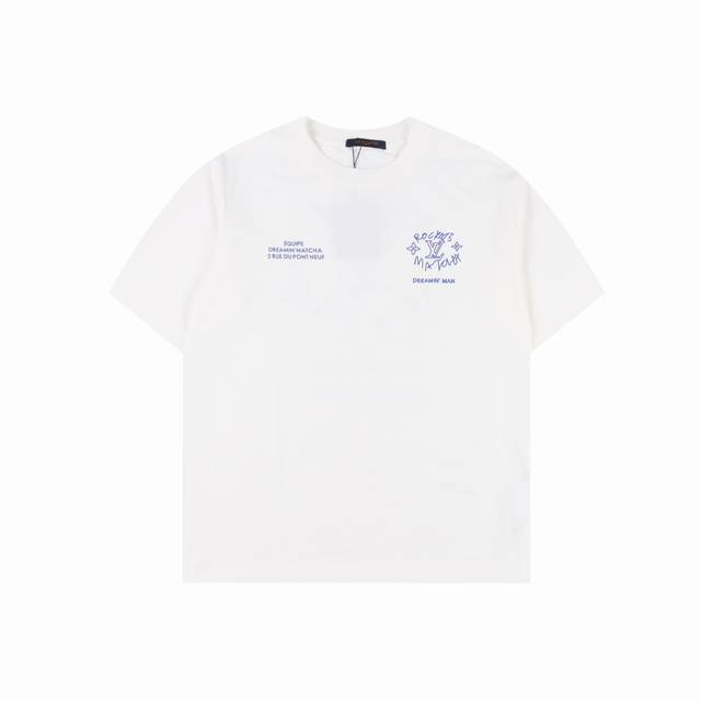 Louis Vuitton 25Ss Dreamer Graffiti Slogan Printed Short Sleeve T-shirt The them
