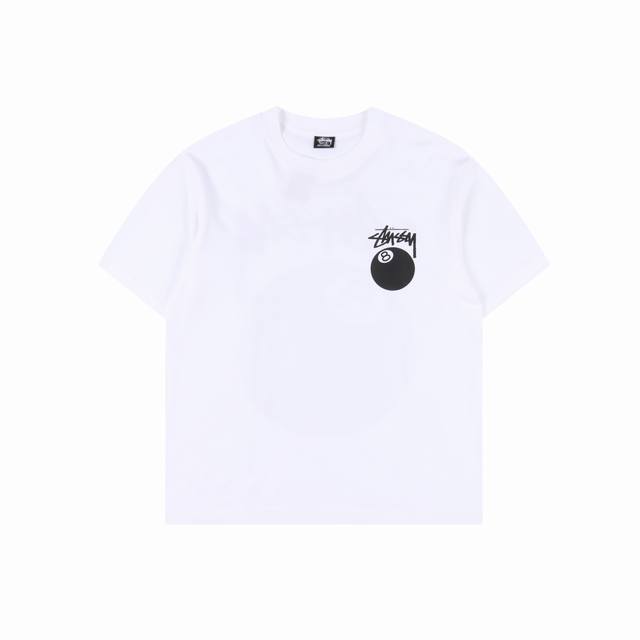 Stussy Black Eight Billiards Print Short Sleeve Size: S-Xl