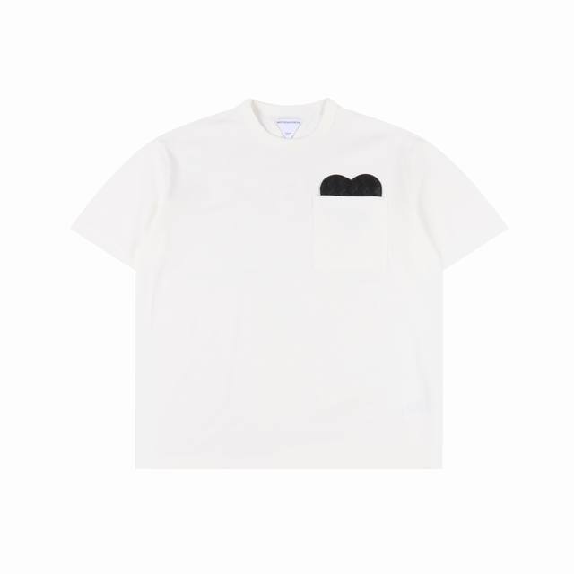 Bottega Veneta Bv woven heart leather logo short-sleeved T-shirt The original ve