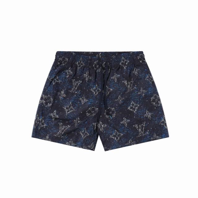 Louis Vuitton Lv Monogram blue printed beach shorts Authentic 6550 purchased, ma