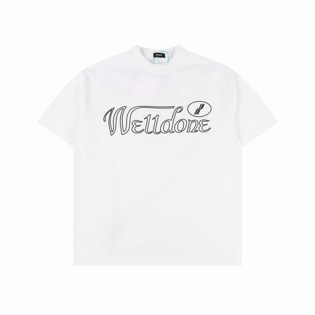 We11Done popular simple Logo letter print couple short-sleeved T-shirt High dens