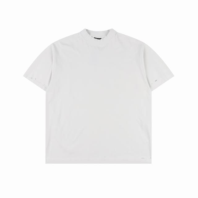 Balenciaga 25Ss red masking paper letter tape short-sleeved T-shirt Original cou