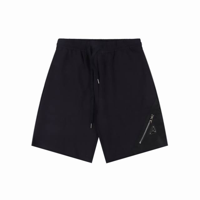 Prada 25Ss space cotton hem oblique triangle pocket zipper shorts Fashionable de