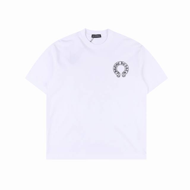 Chrome Hearts 25Ss gradient horseshoe cross print short sleeves The fabric is ma