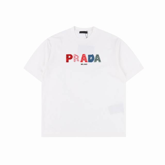 Prada 3D toothbrush velvet graffiti embroidered short sleeves Size Xs-Xl