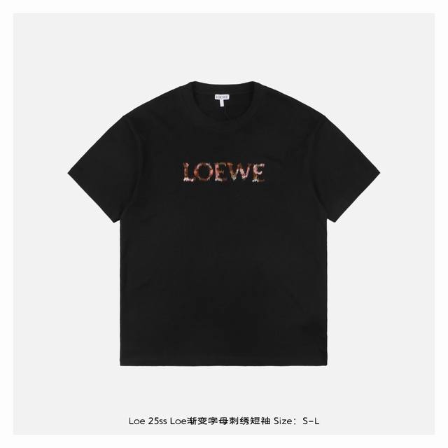 Loewe 25Ss Loe gradient letter embroidery short sleeves Purchase the original de