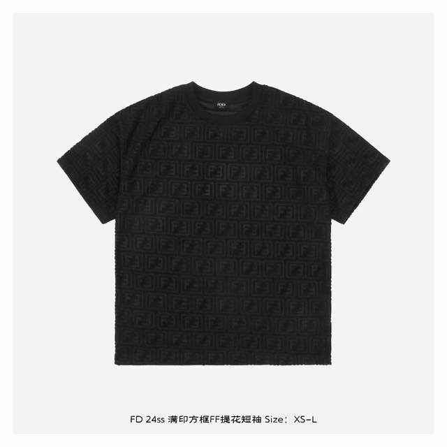 Fendi 25Ss full print square Ff jacquard short sleeves Inspired by the retro sty