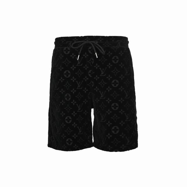 Louis Vuitton 25Ss towel flocking old flower jacquard shorts The fabric is made