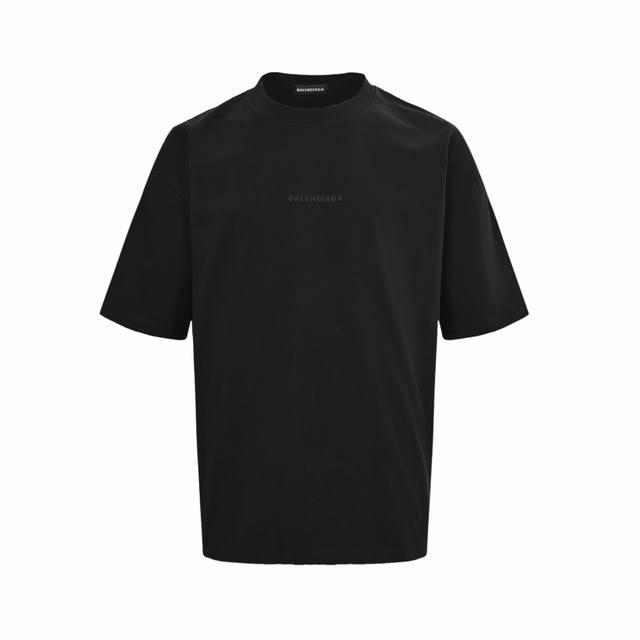 Balenciaga 25Ss front and back letter glued short sleeves The fabric is made of