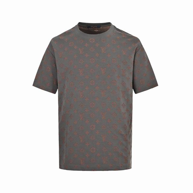 Louis Vuitton 25Ss full print hollow old flower short sleeves Made of 16-count s