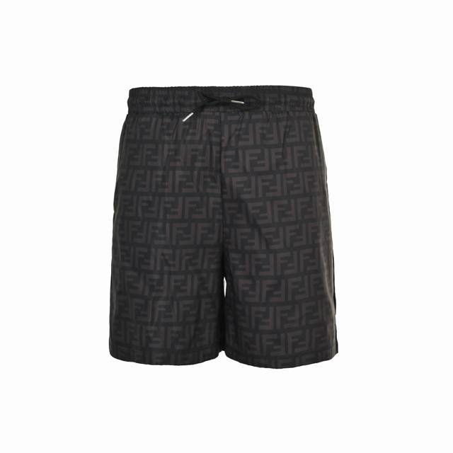 Fendi 25Ss Ff monogram beach shorts Imported high count and high density cotton
