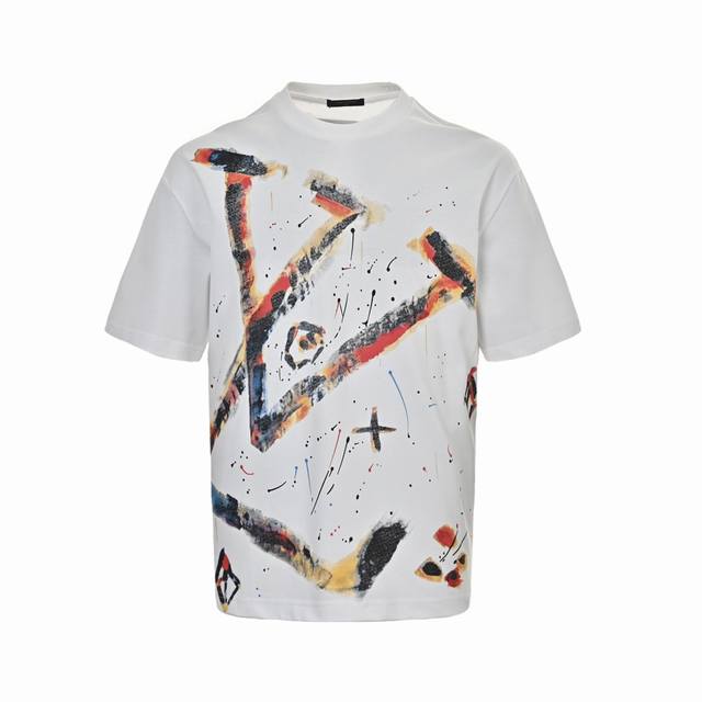 Louis Vuitton 25Ss ink splash graffiti print short sleeves Three labels complete