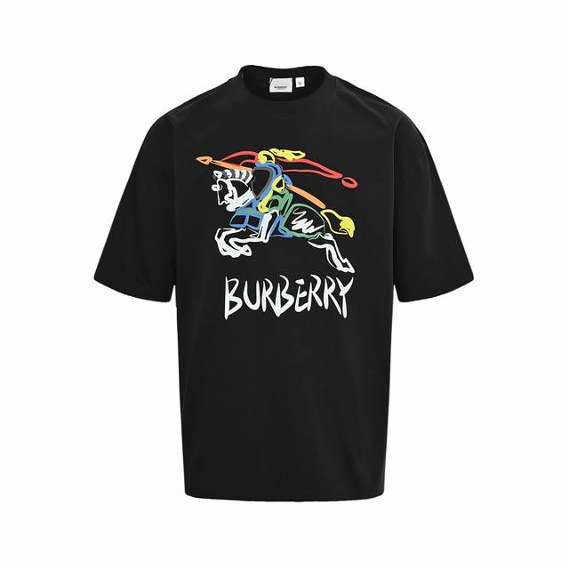 Burberry 25Ss Colored Horse Short Sleeve The fabric is made of customized 240G 2