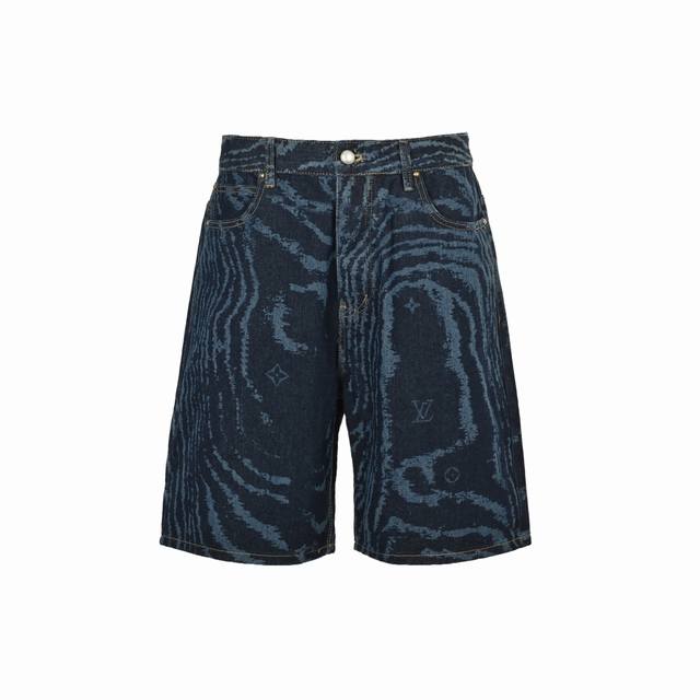 Louis Vuitton blue laser dark pattern denim shorts The original version was purc