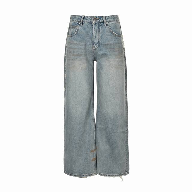 Balenciaga 25Ss Bagga wide-leg jeans are made of high-density cotton denim, whic