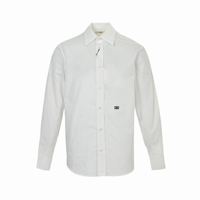 Celine long-sleeved shirt with Arc de Triomphe logo embroidery on the hem The fa