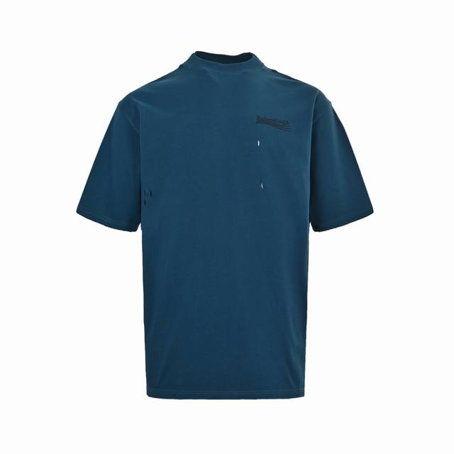 Balenciaga 25Ss Wave Coke Embroidery Short Sleeve Size:Xs-Xl Embroidery: Straigh