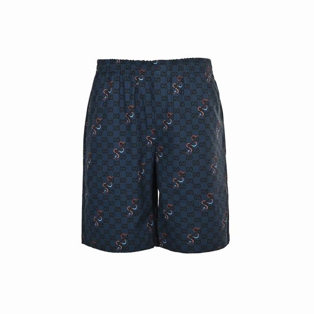 Gucci Snake Print Shorts The snake pattern is ingeniously presented in printed o