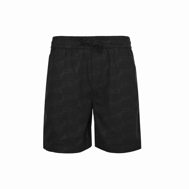 Balenciaga dark pattern lock full print shorts The fabric is made of custom wove