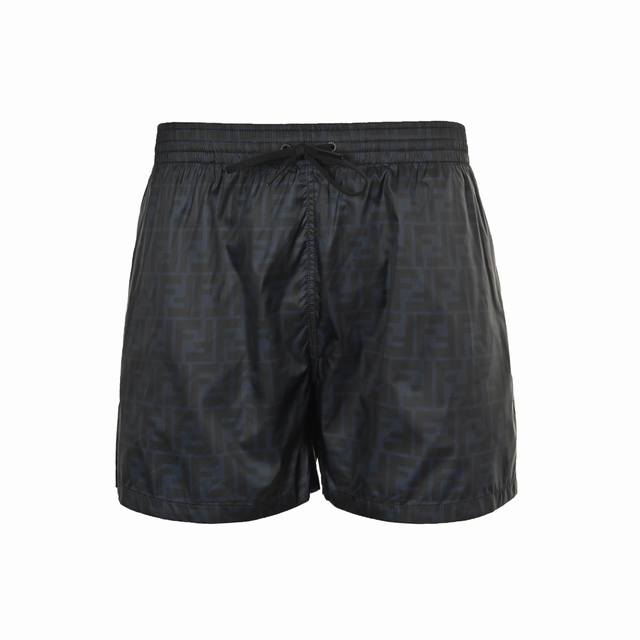 Fendi blue double F dark pattern nylon beach shorts Authentic 6400 purchased, ma