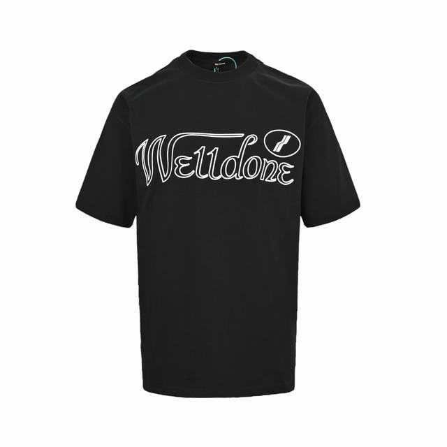 We11 Done 25Ss Simple letter logo printed short sleeves High density 26s 320g do