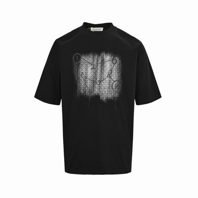 Maison Margiela 25Ss digital line printed short-sleeved T-shirt The logo is exqu