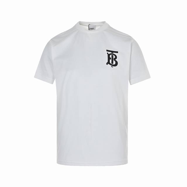 Burberry classic chest glued Tb letter short sleeves The fabric is 60S double-pl