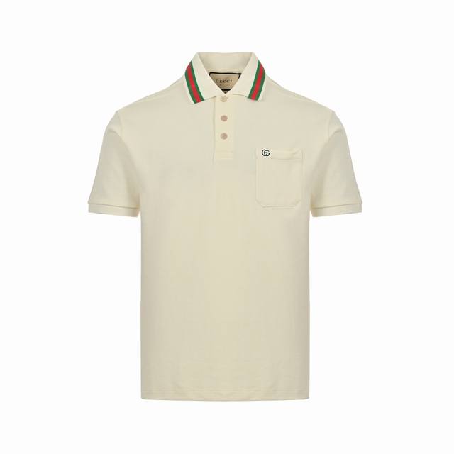 Gucci 24Ss Pocket Double G Embroidered Polo Short Sleeve Gucci Double G Interloc