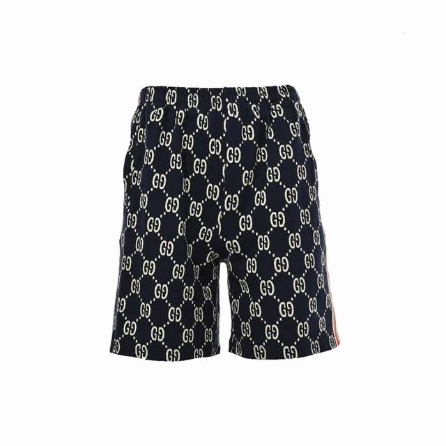 Gucci classic full print jacquard shorts Original custom cotton jacquard fabric