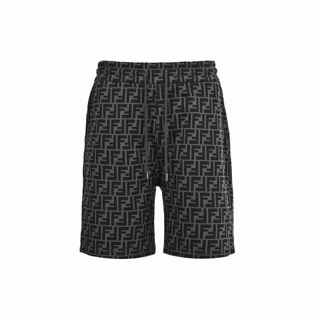 Fendi 23Ss full-print double F shorts Low-key luxury, Fd classic elements, casua