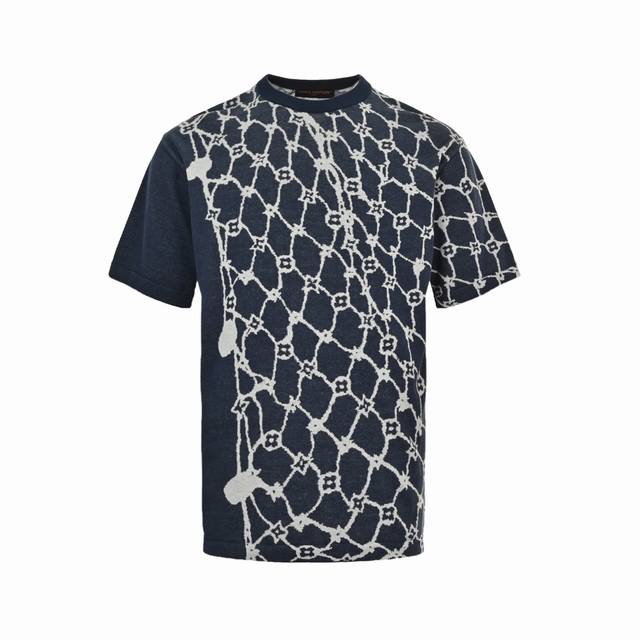 Louis Vuitton 24Ss Fishnet jacquard knit short sleeves This cotton short-sleeved