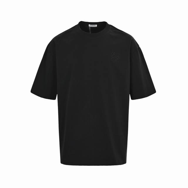 Loewe 25Ss dark pattern small logo embroidered short sleeves The fabric is made