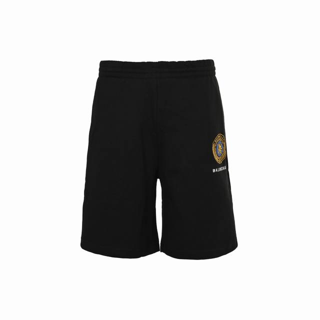 Balenciaga 25Ss Logo Embroidered Shorts Using three-dimensional embroidery techn