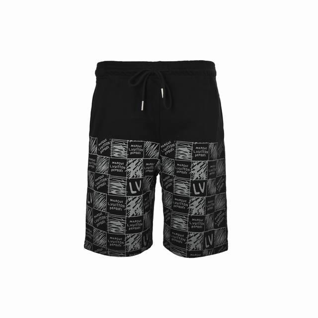 Louis Vuitton 25Ss half-width checkerboard print shorts are made of customized 4