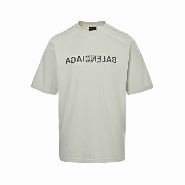 Balenciaga 24Ss Overlapping logo, transparent printing, reverse letter printing,