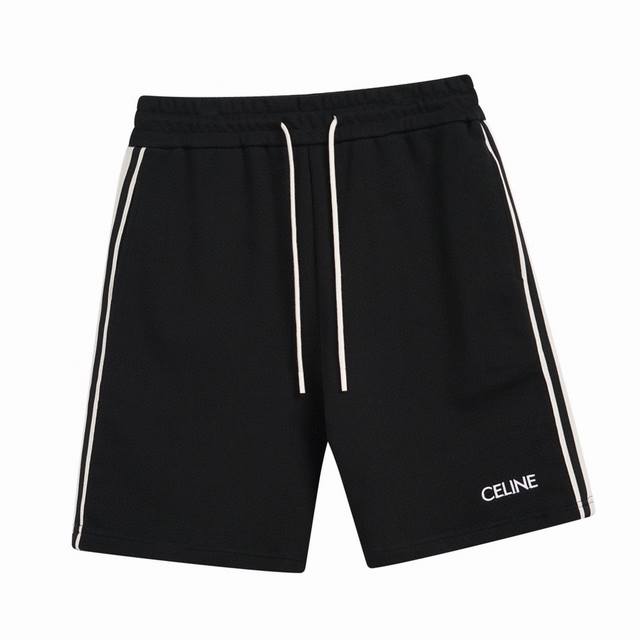 Celine New summer classic letter embroidery on both sides of the striped stitchi