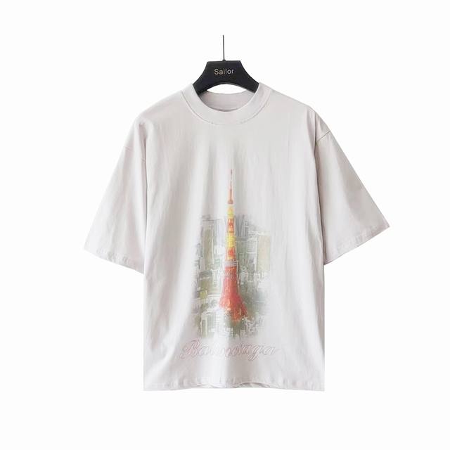 Actual details + size chart Balenciaga Tokyo Tower Ginza limited short sleeves I