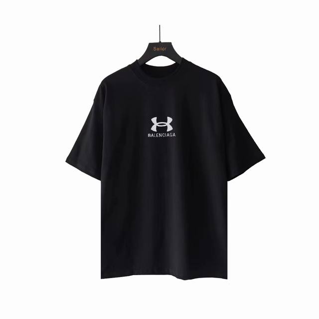 Real shot details + details Balenciag Under Armour joint short-sleeved shirt Emb