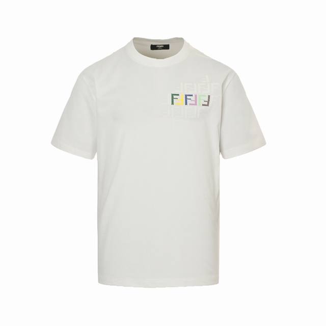 Fendi Fendi Ff colorful foam printed short sleeves are the same style for men an