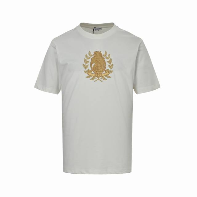 Burberry Oak Leaf Shield Logo Embroidery Short Sleeves Burberry 25Ss new T-shirt
