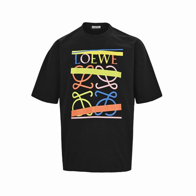 Loewe 25Ss Tape Clover Print Short Sleeve The fabric is made of customized 240G
