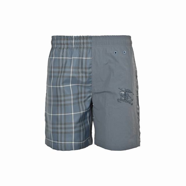 Burberry classic oblique plaid patchwork beach shorts Suitable for all types of