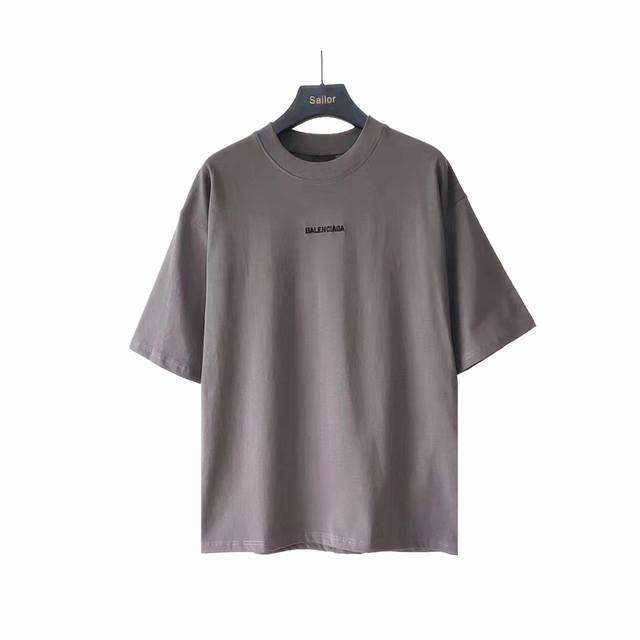 Actual shot details + details Balenciaga basic front and back letter embroidery