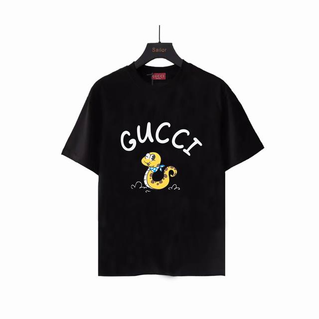 Actual details + size chart Gucci Fun Pink Snake Letter Logo Printed Short Sleev